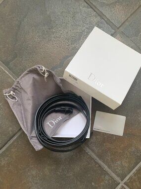 Dior extra long black belt